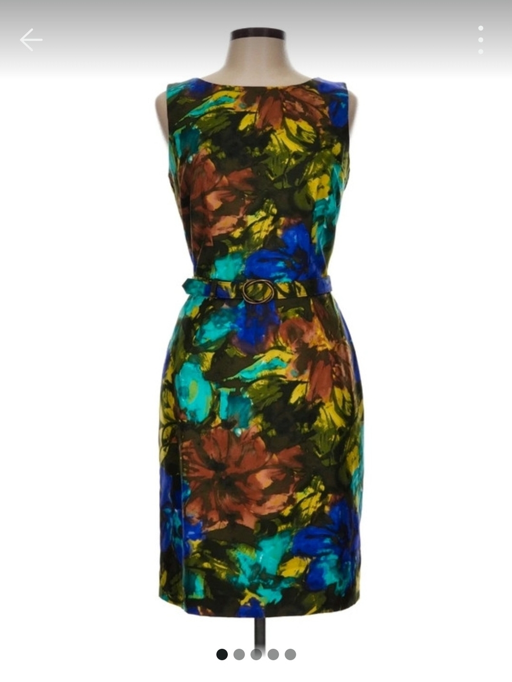 💚💙 Ellen Tracy floral sheath dress, size 10, EUC 💙💚